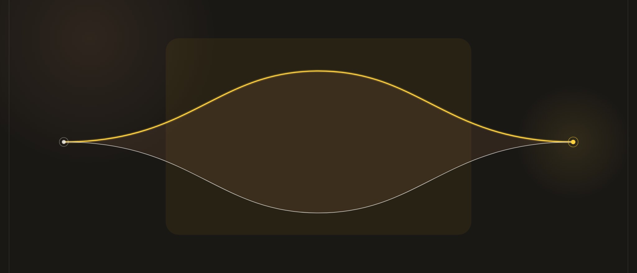 Abstract artwork: two paths that diverge and then merge again