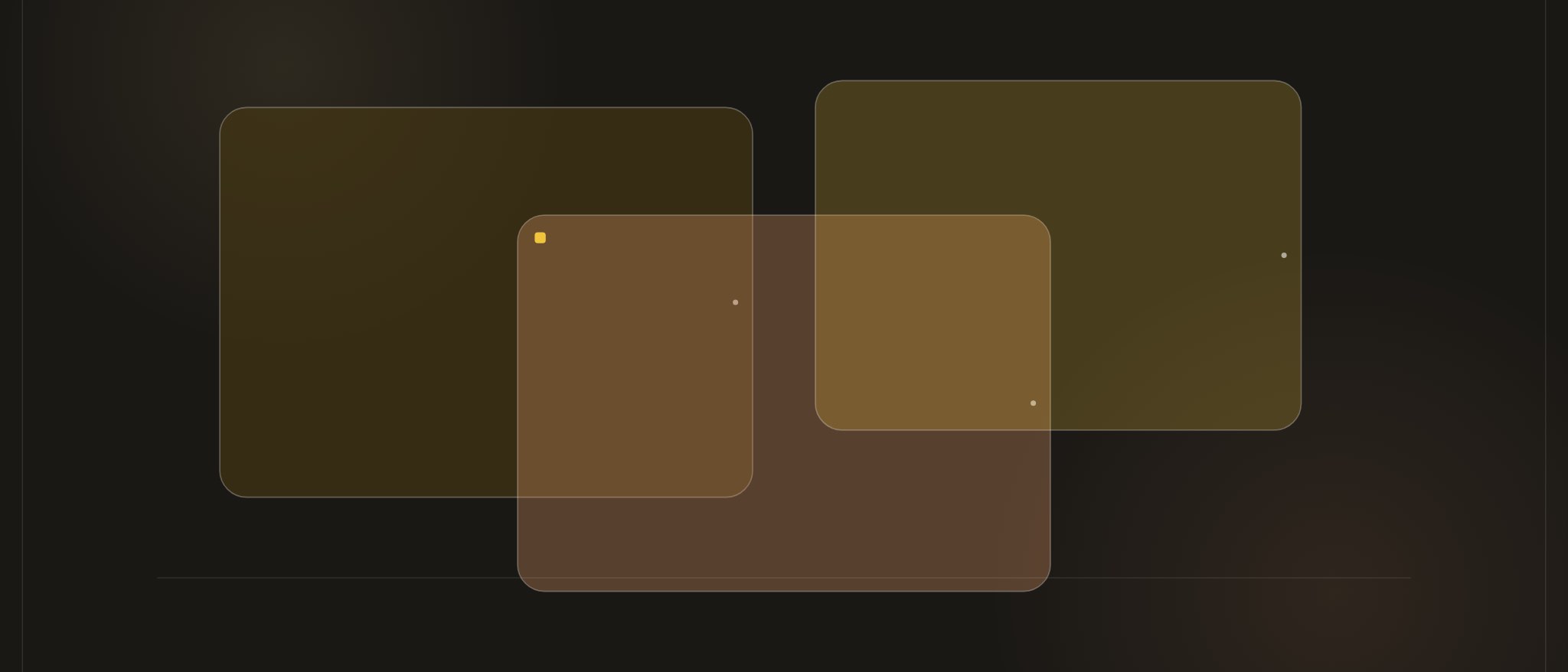 Abstract artwork: overlapping translucent panes on a dark ground